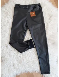 Koženkové legíny fashion black