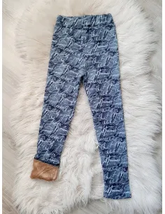 Zimné legíny jeans style