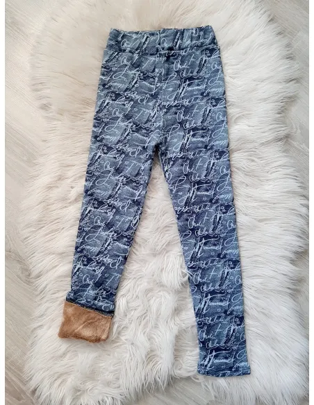 Zimné legíny jeans style