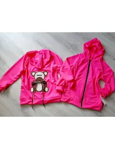 Mikina bear pink 2