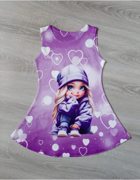 Minišaty girl fialové