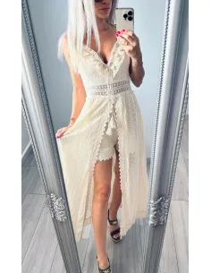 Letný overal deluxe beige 2