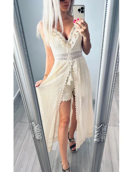 Letný overal deluxe beige