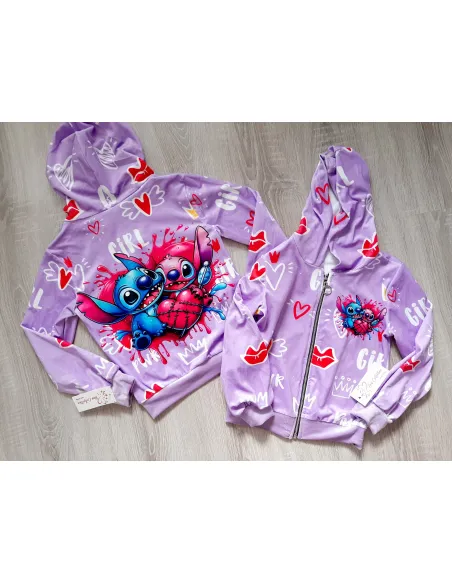 Mikina Stitch lila