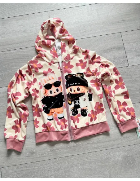 Mikina Labubu flowers