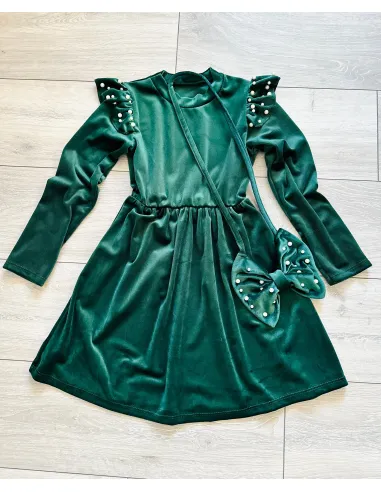 Šaty smaragd mašlička Šaty smaragd mašlička