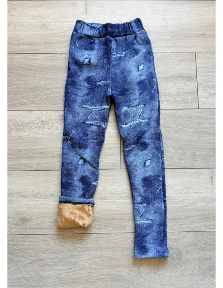 Zateplené legíny jeans stylish
