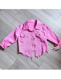 Riflová bundička pink