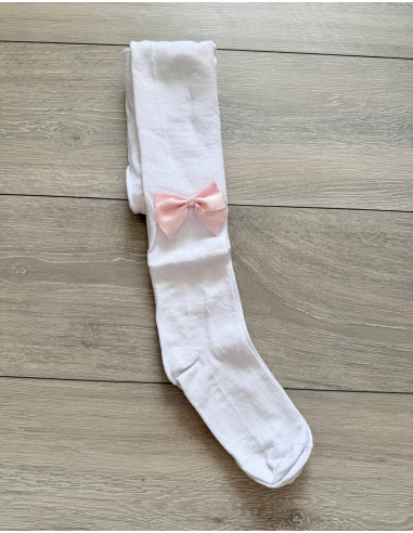 Pančušky biele mašľa