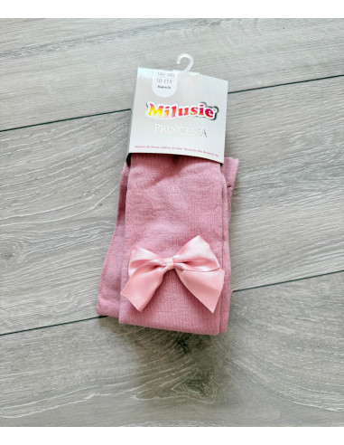 Pančušky ružové mašlička