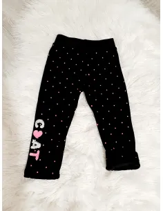 Zateplené legíny Dots čierne